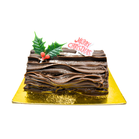 Traditional Dark Chocolate Yule Log Cake 500g