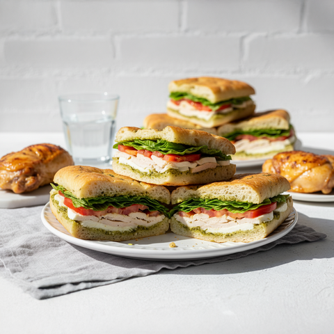 Pesto Chicken Foccasia 250G