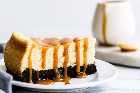 Salted Caramel Brownie Cheesecake