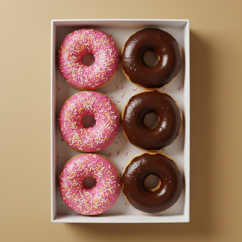 Premium Chocolate & Strawberry Donuts 6 Pack