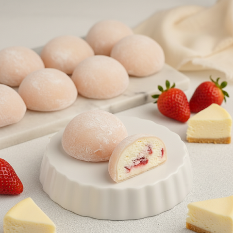 Strawberry Cheesecake Mochi Premium Ice Cream 24 Pack