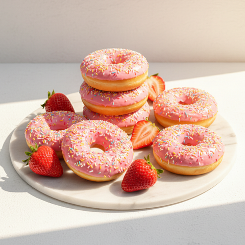 Premium Strawberry Sprinkle Donuts 6 Pack