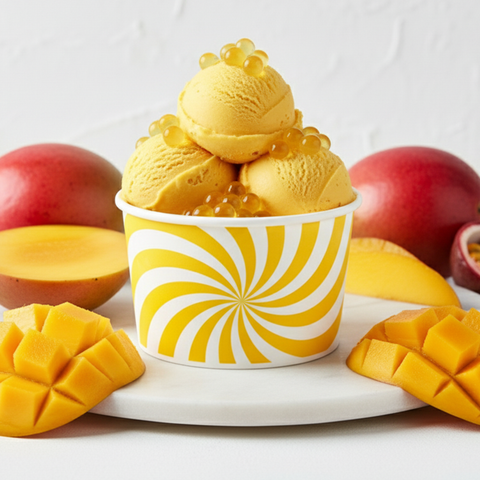 Mango & Passion Fruit Premium Boba Ice Cream 250ml