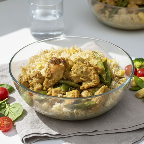 Chicken Satay With Rice & Vegetables 360G