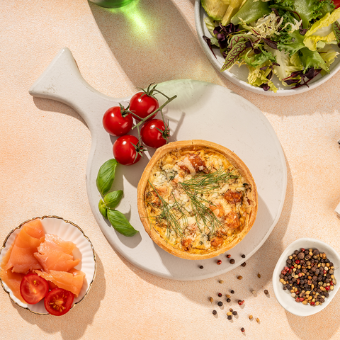 Salmon & Spinach Quiche